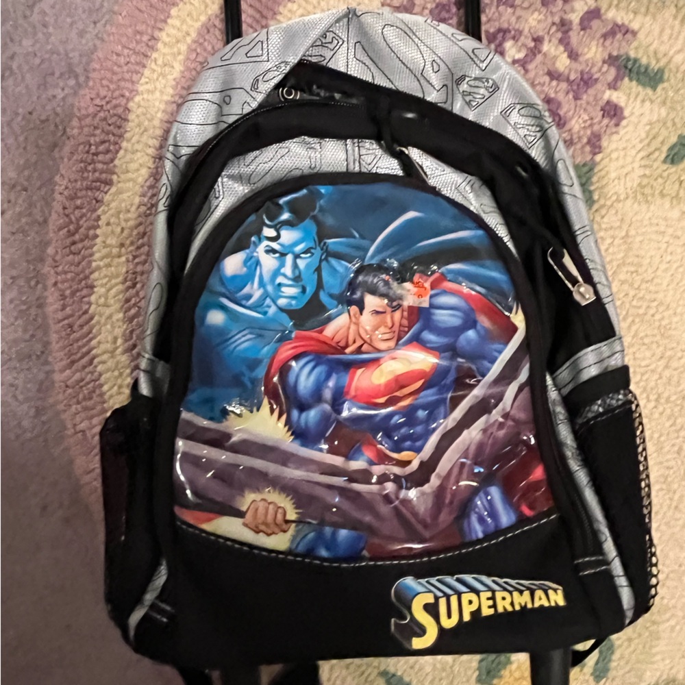 Superman backpack with wheels